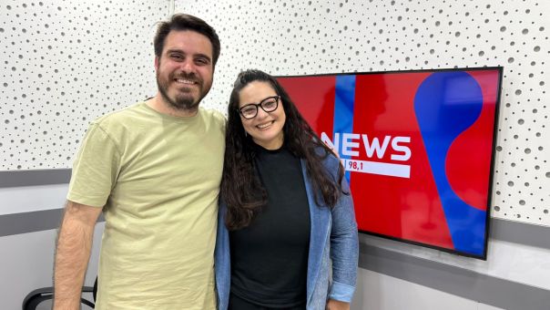Vereador Pedro Trés e jornalista Tatiana Sobreira